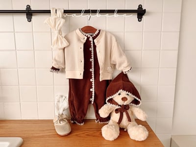 Valubebe26｜(65-90) 華夫格開襟外套14