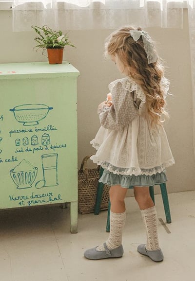 FLO33｜(75-140) 3色蕾絲無根長襪9