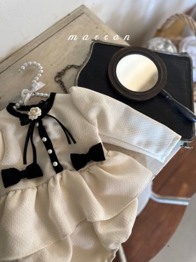 Marron64｜(3m-18m) 小香風洋裝包屁衣不含別針9