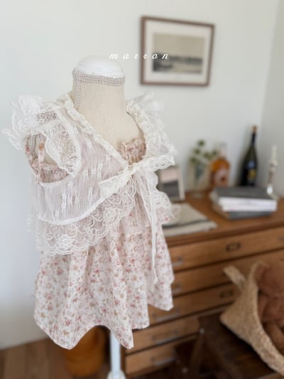 Marron51｜(1y-6y) 夏日碎花薄紗洋裝6