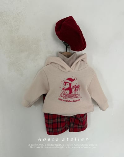 AOSTA27｜(6m-5y) 冬季企鵝印花連帽休閒上衣25