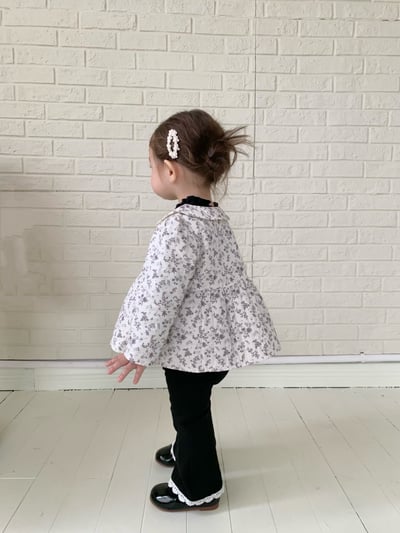 JE604｜(66cm-100cm) 紫碎花鋪棉包屁衣/傘狀外套2