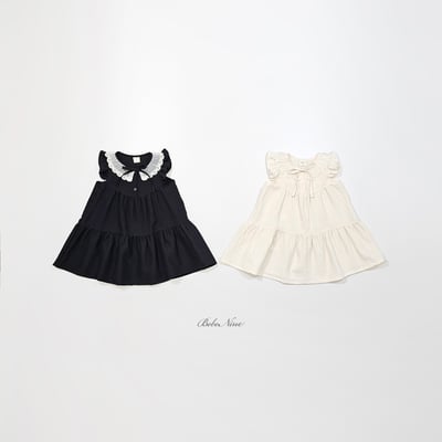 bebe nine42  (65cm-115cm) 2色氣質蕾絲領洋裝2