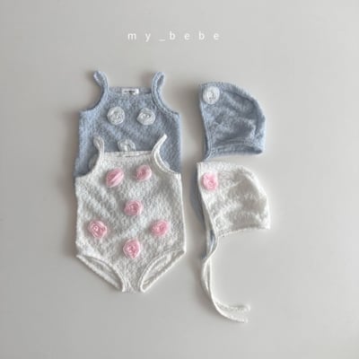 my_bebe11｜(75-105cm) 玫瑰花泳衣含帽子13
