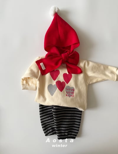 AOSTA66｜(6m-5y) 毛球連帽圍巾25