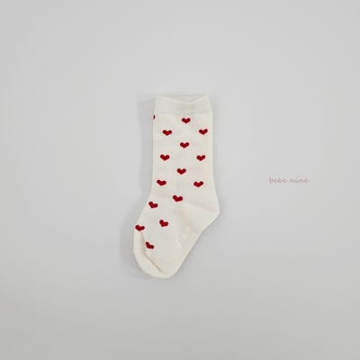 bebe nine01 (0m-36m) 1色愛心高筒襪四雙組6