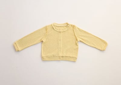 FLO34｜(75-140) 3色滾邊小蕾絲開襟外套24