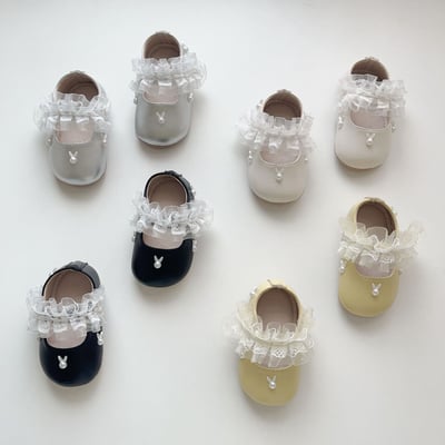 兔子珍珠蕾絲學步鞋12