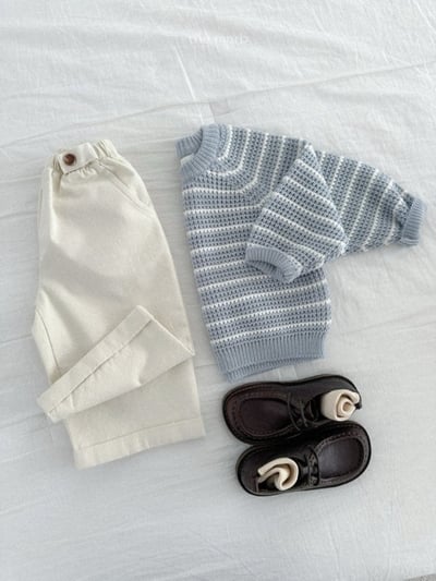 MiniRobe37｜(70-110) 條紋針織上衣5