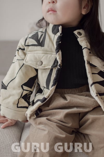 GURU GURU16｜(6m-24m) 2色印花夾層棉外套9