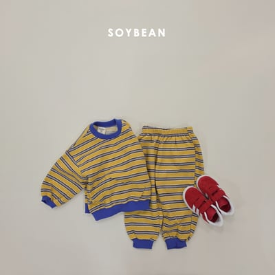 Soybean22｜(75cm-118cm) 撞色滾邊條紋套裝6