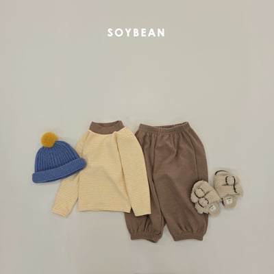 Soybean47｜(75cm-118cm) 撞色高領縮口褲套裝15