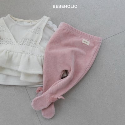Bebe holic29｜(3m-18m) 燈芯絨蝴蝶結褲襪8