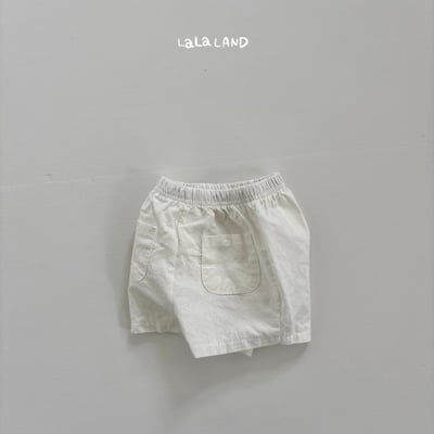 lala land02｜(3m-18m) 3色口袋棉質短褲6