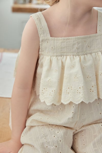 ROA13｜(6m-18m) 2色雕花蕾絲無袖連身褲16