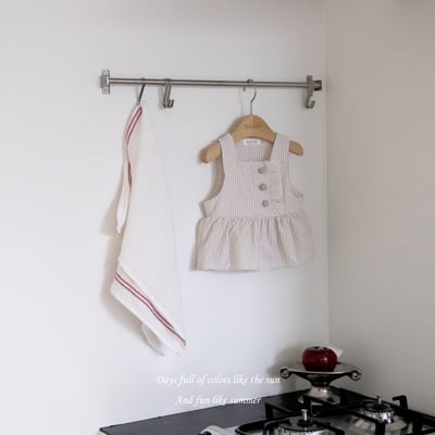 M-KIDS22｜(65-115cm) 條紋傘狀設計背心8