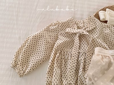 Valubebe42｜(65-80) 印花蝴蝶緞帶包屁衣5