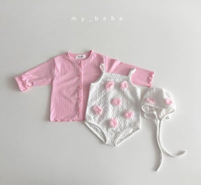 my_bebe11｜(75-105cm) 玫瑰花泳衣含帽子12