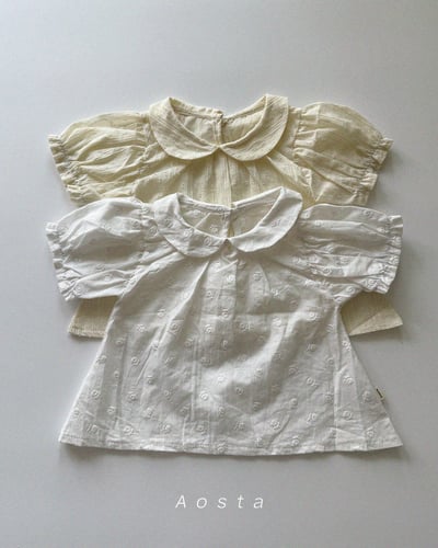 AOSTA58｜(6m-5y) 2款翻領泡泡袖上衣1