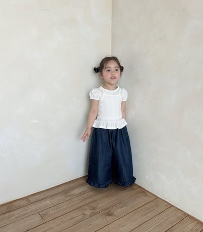 Azalea14｜(78-118cm) 荷葉邊寬腿長褲9