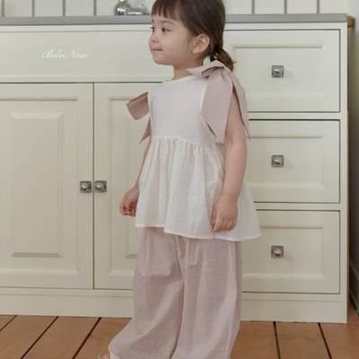 bebe nine24  (65cm-115cm) 3色休閒寬鬆褲14