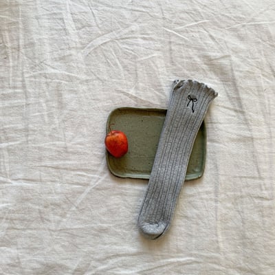 (free) 蝴蝶結刺繡無跟襪13