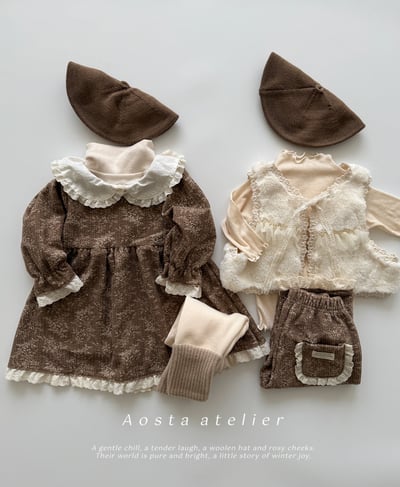 AOSTA50｜(6m-5y) 蕾絲花邊碎花洋裝13