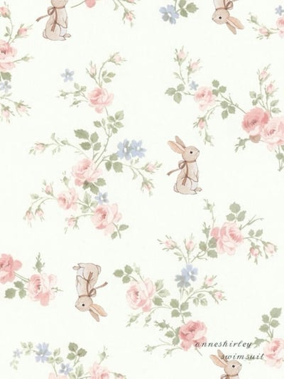 Anne Shirley41｜(3m-5y) 1色田園兔子薄紗泳裝含泳帽9