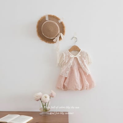 M-KIDS09｜(65-115cm) 珍珠蝴蝶結氣球洋裝13