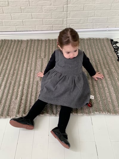 JE608｜(80cm-110cm) 學院素面背心洋裝/花邊領上衣24