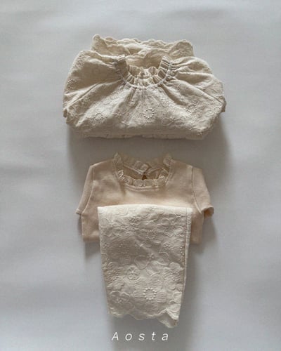 AOSTA43｜(6m-5y) 蕾絲滾邊碎花上衣17