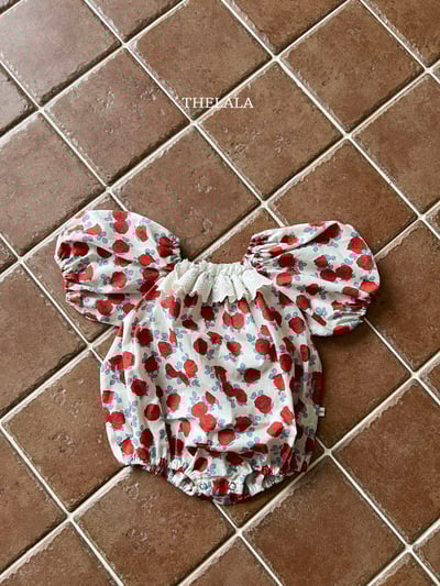 thelala54｜ (0m-18m) 玫瑰蕾絲方領包屁衣3