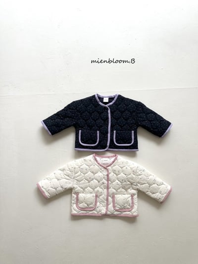 Bloom.b39｜(0m-24m/85cm-125cm) 滾邊絎縫碎花外套1