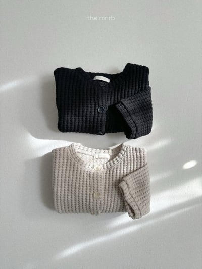 MiniRobe19｜(70-110) 華夫格開襟外套11