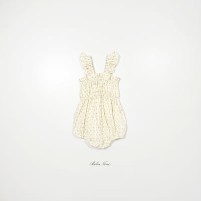 bebe nine39  (6m-24m) 2色荷葉吊帶包屁衣7