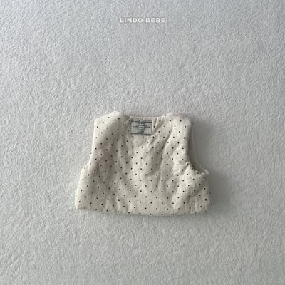 Lindo30｜(3m-18m) 波點內刷毛背心5