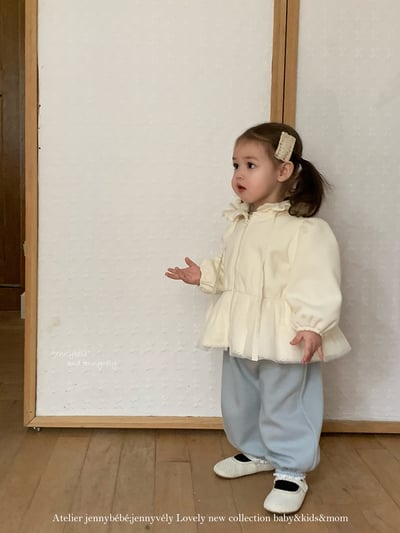 JE 661｜(80-110cm)  絨毛蕾絲束腳褲3