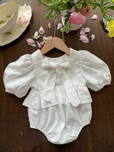 JE26｜(66-120cm) 泡泡袖綁帶包屁衣/洋裝21