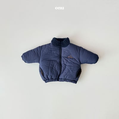 onu 21｜(70cm-115cm) logo刺繡羽絨刷毛外套5