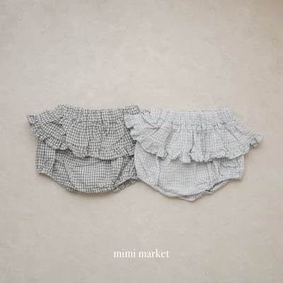 mimi market26 (75-85cm)  荷葉邊格子褲1