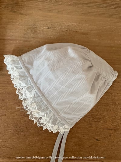 JE557｜(66-90cm) 蕾絲袖章包屁衣含帽子3