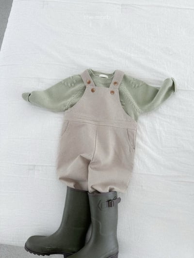 MiniRobe53｜(70-110) 簡約吊帶直筒褲15