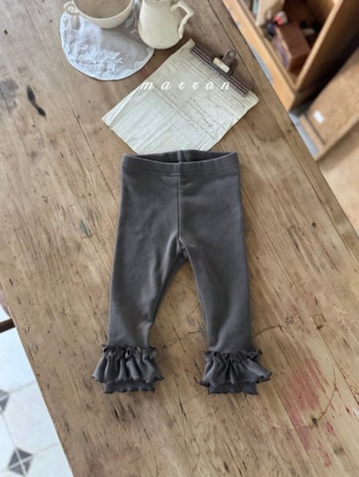 Marron 21｜(1y-6y) 荷葉邊緊身褲3