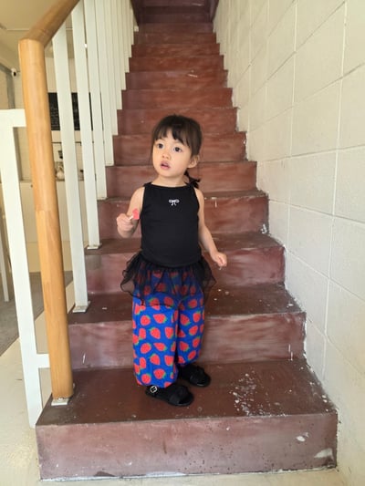 Color01｜(75-115cm) 細肩背心薄紗5