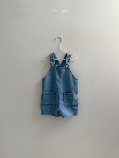 MiniRobe48｜(70-110) 簡約吊帶牛仔褲9