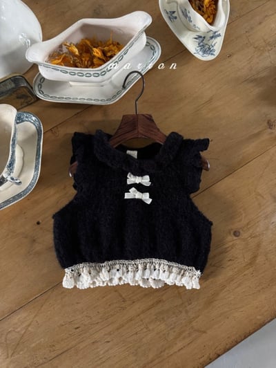 Marron 09｜(1y-6y) 刷毛花瓣領短版背心11