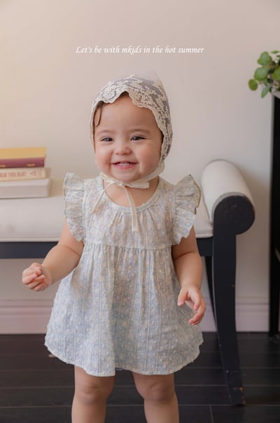 M-KIDS37｜(65-80cm) 蕾絲綁帶帽13