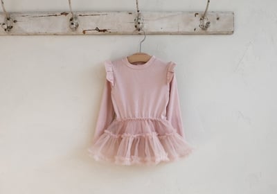 FLO56｜(75-140) 3色薄紗連身洋裝上衣22