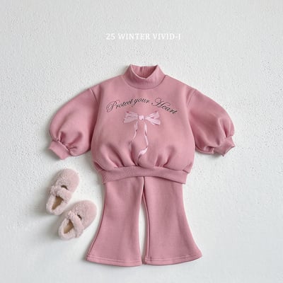 vivid102｜(78cm-125cm) 蝴蝶結中領公主袖喇叭套裝5