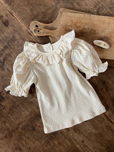 Anne Shirley10｜(1y-5y) 3色荷葉波點公主袖上衣14